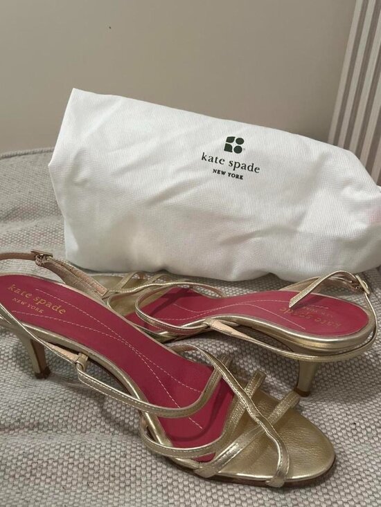 kate spade Shoes - VINTAGE KATE SPEED GOLD HEELS